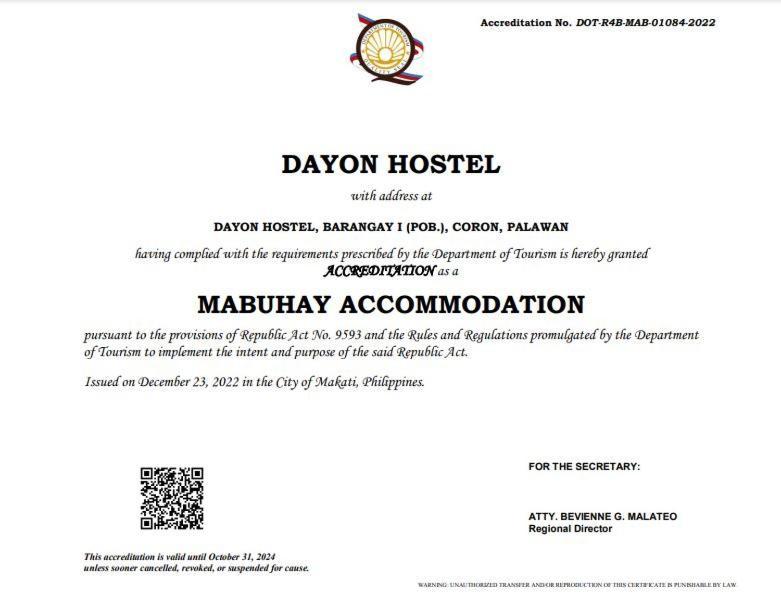 Dayon Hostel Coron Exterior photo